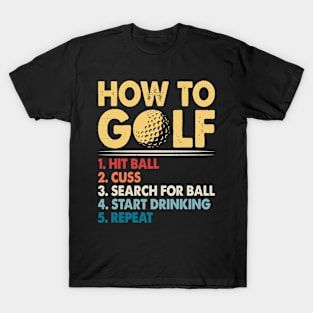 How To Golf T Shirt For Women Men T-Shirt